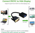 DVI TO VGA CONVERTER / DVI Male to VGA Femail Convertor. 