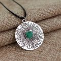 【happy one】feimeng jewelry The Maze Labyrinth Necklace Round Enamel Necklace For Women Fashion Charm Accessories. 