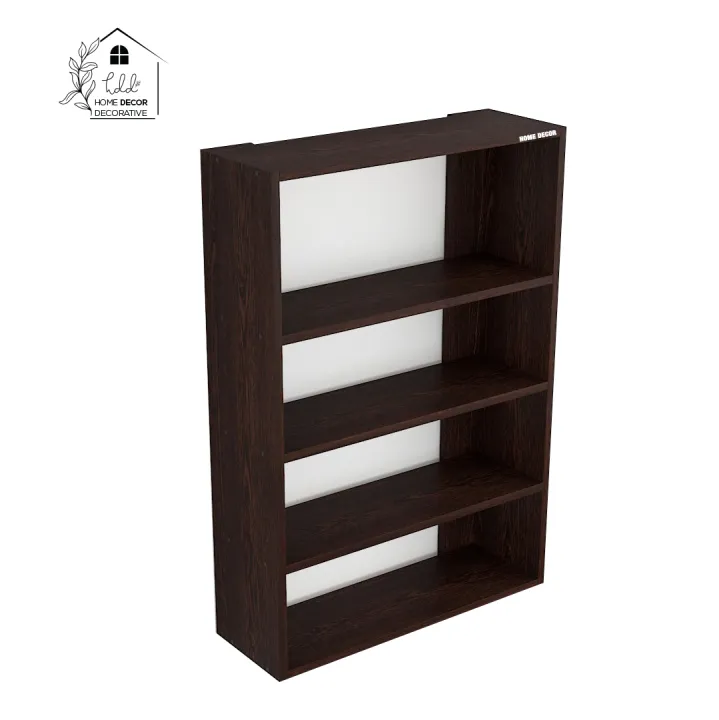 Elegant%20Kitchen%20Display%20Storage%20Rack%20Shelf%20Classic%20Walnut%20Engineered%20Wood%20Open%20Book%20Shelf%20DIY%20(Do-It-Yourself)%20Finish%20Color%20-%20Dark%20Brown%20by%20Home%20D%C3%A9cor%20Decorative%20-%20Image%203