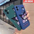 JIUMOO Case For VIVO Y02s Case Cartoon Kuromi Pattern New Square Border Casing Soft Silica Gel Shockproof Phone Cases All Inclusive Camera Lens Protective Cover. 