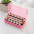 Transparent Pencil Case Clear Stationery Box for Students Large Capacity Pen Organizer Case less Than Durable Pencil Case. 