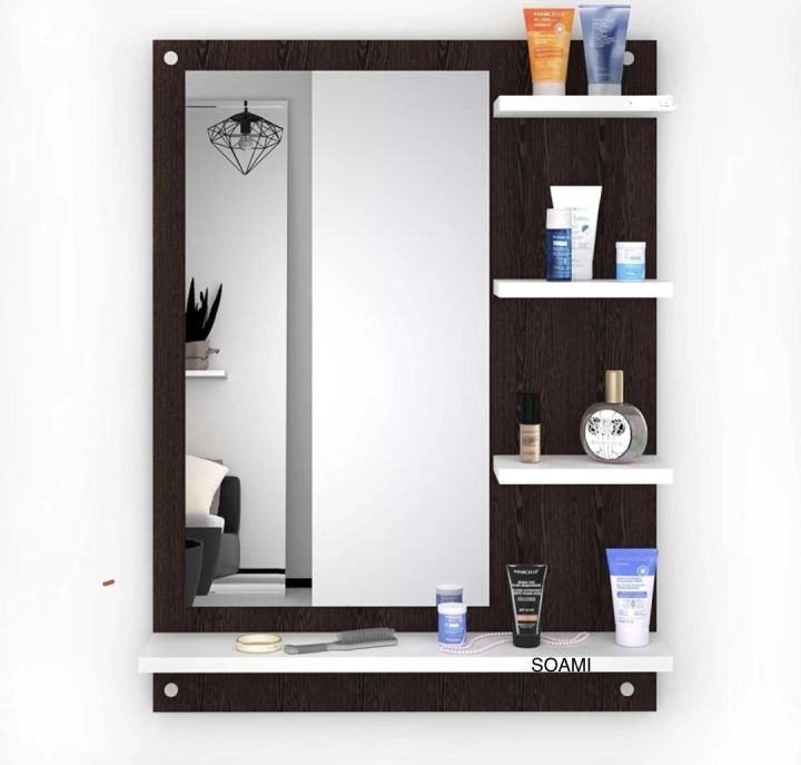 Fabulous DIY Wall Mounted Dressing Table / Wall Mirror With Shelf by Royal Wood Crafts