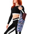 Fashion Yoga Mat Bag Printed Canvas Tote Bag Single Shoulder Washable Large Capacity Portable Zippered Pocket Yoga Mat Bag. 