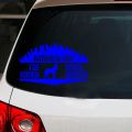 CS-1209# I ride where the wolves funny car sticker vinyl decal white/black for auto car stickers styling on bumper window. 