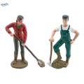 3 x 2-4pack Farmer People Figures Realistic Farm Keeper Figurines for Reward Gift 3 Pcs. 