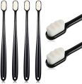 4 Pieces Extra Soft Toothbrushes 20000 Bristle Toothbrush Micro Nano Manual Toothbrush for Fragile Gums Adult Kids Children (Black, White). 
