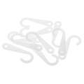 50x Plastic J Hooks Fasteners for Socks T-Shirts Retail Display Hanger White. 
