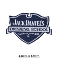 Jack Daniels Drinking School  Embroidered Iron On Patch Sew On Badge For Kids T shirts Bags Caps And Applique. 