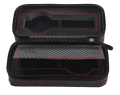 High Quality Watch box Portable Carbon Fiber, 2 Slots Display Zipper Case Storage Holder. 