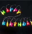 Happy Birthday Lights -13 LED Letter Battery Operated String Lights Party Decorations. 