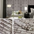 Waterproof Brick Wallpaper PVC Self Adhesive Sofa Living Room Wall Sticker For Home Decor. 