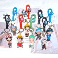 New One Piece Keychain Luffy Zoro Usopp Nami Skull Anime Action Figures PVC Toys Keyring keychain Pendant Kids Birthday GiftsBasketball. 