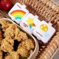 Set of 4 Cots and Cuddles Small Sauce Holders for Bento Lunches – Fun Mushroom Print Lid – Perfect for Kids’ Meals, Picnics, or Office Snacks. 