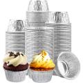 Cup Cake Mold With Silver Foil Mini Disposable Muffin Baking Cup 36 Pcs. 