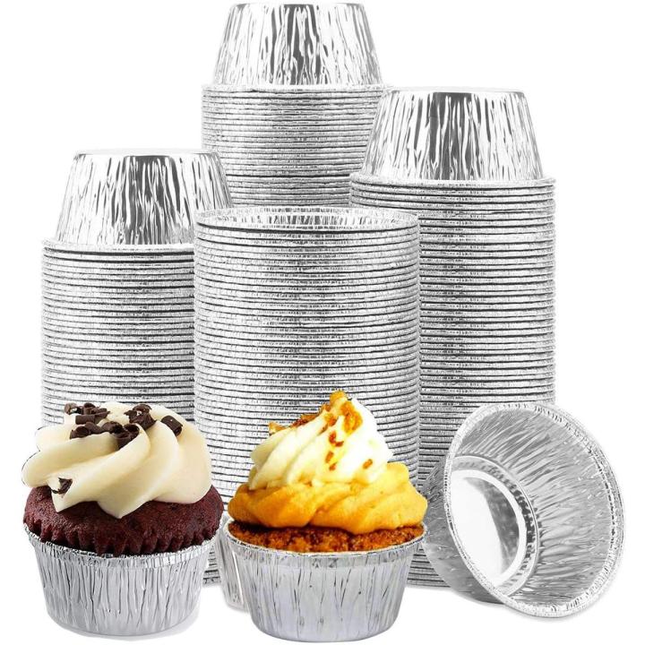 Cup Cake Mold With Silver Foil Mini Disposable Muffin Baking Cup 36 Pcs