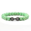 Gym Dumbbells Beads Bracelet Natural Stone Barbell Energy Weights Bracelets for Women Men Couple Pulsera Wristband Jewelry Gift. 