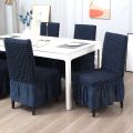 The Royal Bedding Chair cover Frilled Dining Chair Cover Protect Expensive Furniture best for home décor Pack Of 4 and 6. 