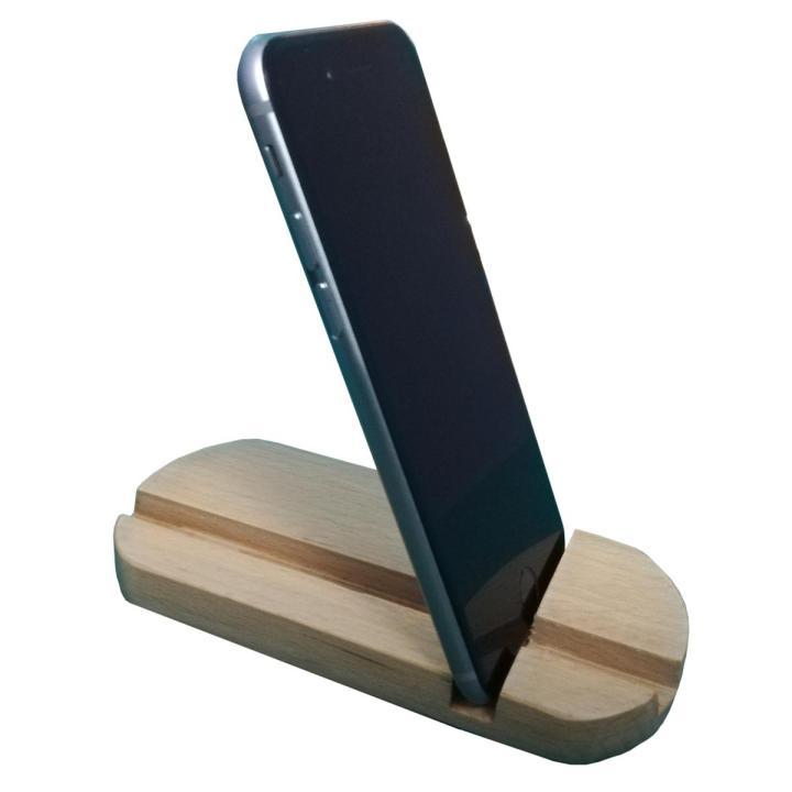 Wooden Mobile Phone Stand holder Pure Solid Beech Wood