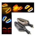 Universal Motorcycle bike DRL Indicator With Flow Light Lava. 