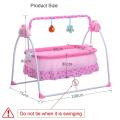 Baby Automatic Swinger Comfort Cradle - New Born Baby Swing Intelligent Electric Baby Cradle, 0~18 Months Baby Usb 5V Foldable Rocking Chair, Built-In Lullaby, Can Be Connected With Bluetooth U Disk, Easy To Clean,pink-Long-version. 