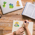 Dinosaur Stickers Clear Print Cartoon Dinosaur Diary Note Stationery Stickers. 