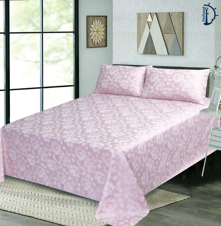 Jacquard%20Bedsheet%20Set%20-%20Bed%20Sheets%20with%20Pillowcase%20-%20DOUBLE/QUEEN%20BED%20(96%20x%2094%20Inches)%20-%20Image%202