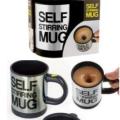 Self Stirring Coffee Mug Cup - Electric Stainless Steel Automatic Self Mixing & Spinning Home Office Travel Mixer Cup. 