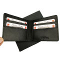 Pocket Size Black Crocodile Leather Wallet. 