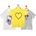 The Shop - Pack Of 3 - White Yellow and Grey T-Shirts For Girls - Stylish and Premium Quality Girls' Tees, 1 Year To 14 years - - WY-G3. 