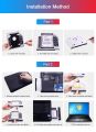 Universal 2nd HDD Caddy 12.7MM SSD HDD Case Enclosure For Laptop DVD-ROM CD-ROM. 