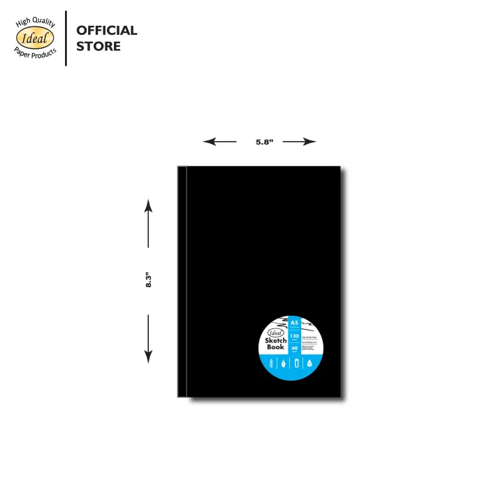 Hard%20Bind%20Sketch%20Book%20-%20A4%20&%20A5%20Size%20-%20130g%20Paper%20(Black%20Color%20Only)%20-%20Image%203