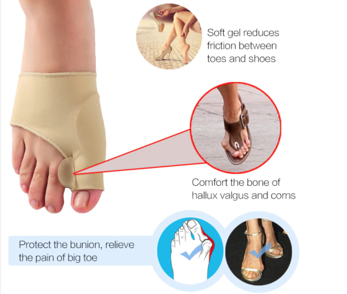 Valgus Bunion Corrector Orthotics Feet Bone Thumb Adjuster Correction Pedicure Sock Straightener Bunion Splint for Bunions for Crooked Toes Alignment Pain Relief, 1Pair Toe Separators Bunion Splints Day Night Support - Hammer Toe Straightener