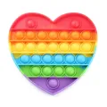 Pop It Silicone Push Pop Bubble Fidget heart shape toy. 