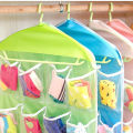 16-Pocket Over The Door Hanging Organizer - Clear Shoe Rack Bag for Closet, Bedroom, Bathroom - Space Saving Storage for Shoes, Accessories, Toys, Supplies - Durable Fabric with Clear Pockets. 