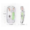 Transparent Wireless and Bluetooth Rechargeable Mouse. 