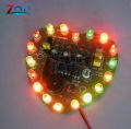 3V-5V Regulated Board 48MM * 51MM Cycle Lamp Suite Breadboard LED Electronic Production DIY Kits Heart Shaped. 