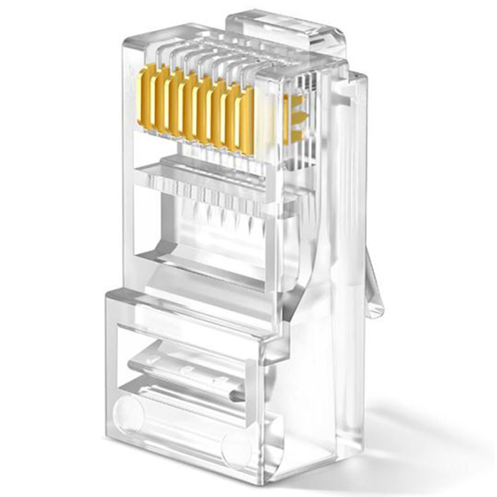 RJ45 Network Cable Modular Plug Ethernet Cable Connector Unshielded 8 Pin 8P8C 6 Types Gigabit Crystal Head Kit for PC Adapter