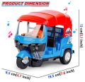 Bump & Go Auto Ricksaw Tricycle with Lights & Music Sound Toy. 