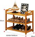 Wooden Shoe Rack Simple 3-Tier Space-Saving Shoe Shelf Storage Organizer. 