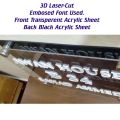 Large Home Address Plate 3D Embossed Fonts 12 x 15 Inches. 