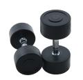 Pair Of Rubber Coated Dumbells - 2KG - Black. 