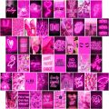 pink Theme Aesthetic photo cards of your choice 21 Cards 4x6'' For Wall Decorate. 