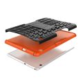 For Huawei MediaPad T3 10 Tire Texture Shockproof TPU+PC Protective Case with Holder. 