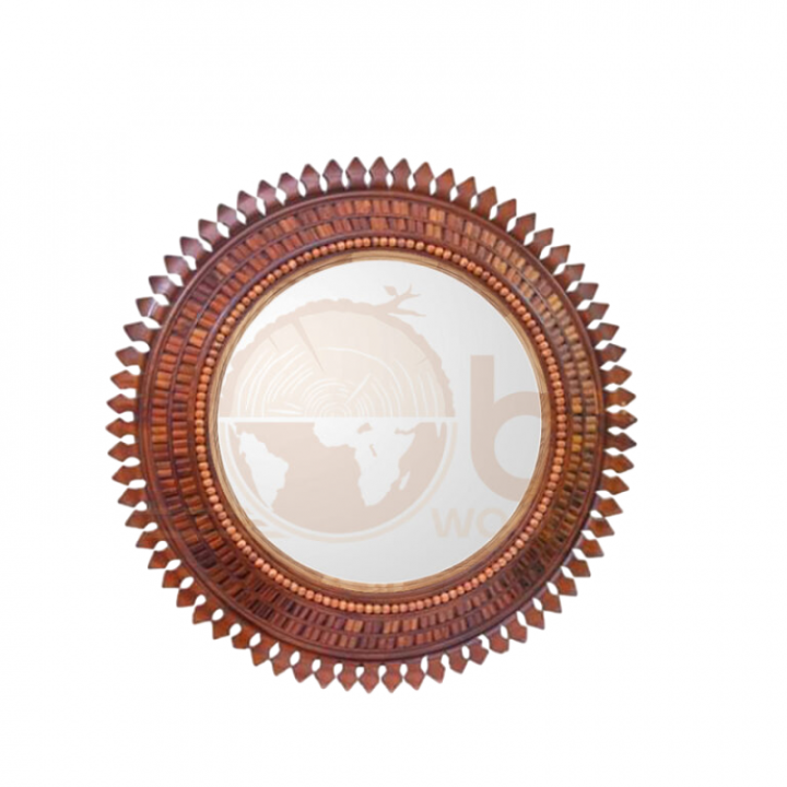 Wooden Mirror Frame round brown