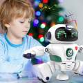 Musical Walking Dancing Robot Toy for Kids, Music Sounds Lights, 360° Body Spinning, Robot Toys for Kids,Smart Space Dancing Robot Singing Walking Intelligent Educational Toys with Music/Light ,for Ages 3 and up (White). 