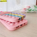 Pop fidget toys bubble case for iPhone 11 12 13 Pro X XS Max XR 6 6s 7 8 plus 5 5S se mini cartoon unicorn soft silicone cover. 