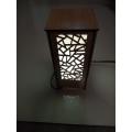 Table Lamp, Wooden Square Laminated MDF, Laser Cut, Home Decor. 