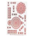 Waterproof Mehndi Stickers Temporary Tattoos, Henna Sticker and Stencils. 
