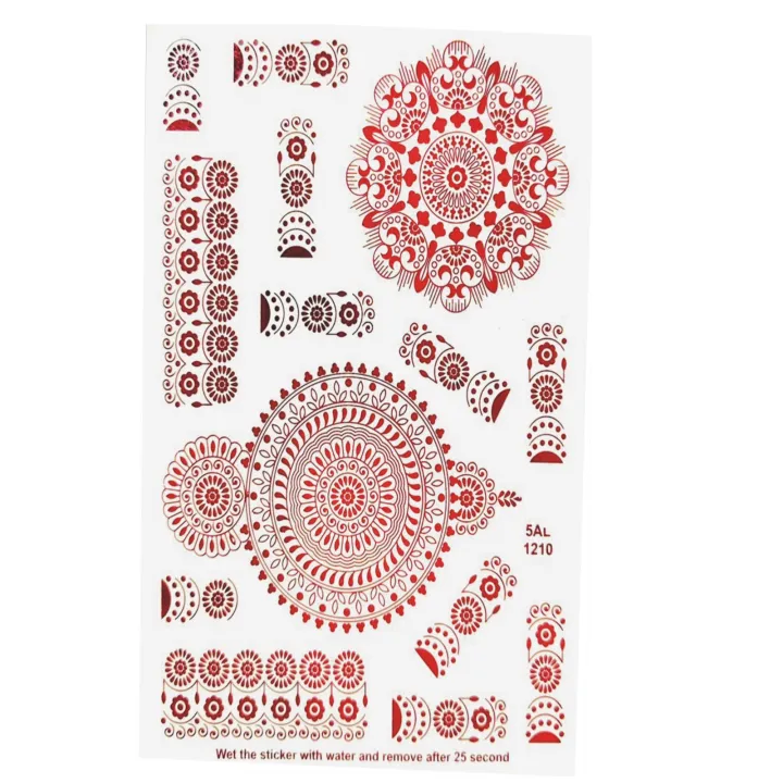 Waterproof%20Mehndi%20Stickers%20Temporary%20Tattoos,%20Henna%20Sticker%20and%20Stencils%20-%20Image%203