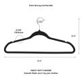 Fast Forward Premium Velvet Hangers 10 Pack - Non-Slip & Durable Clothes Hangers | Black with 360 Degree Rotatable Hook | Heavy Duty Coat Hangers. 